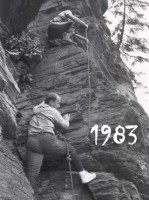 1983 wurde der Klettergarten erstmals eingebohrt...